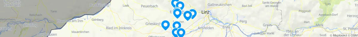 Map view for Pharmacies emergency services nearby Fraham (Eferding, Oberösterreich)